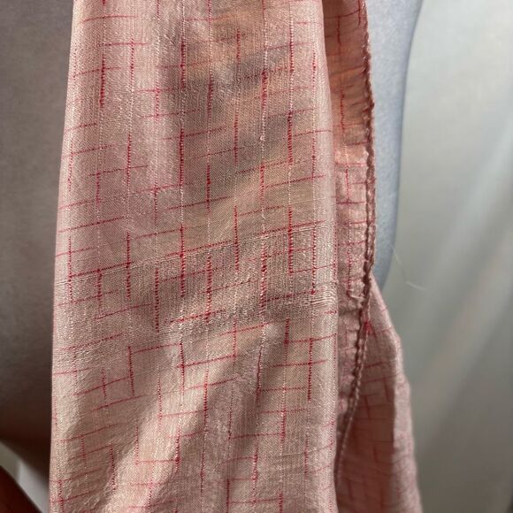 Ladies Vintage Pink Two Tone 100% Silk Long‎ Scarf - Picture 10 of 10